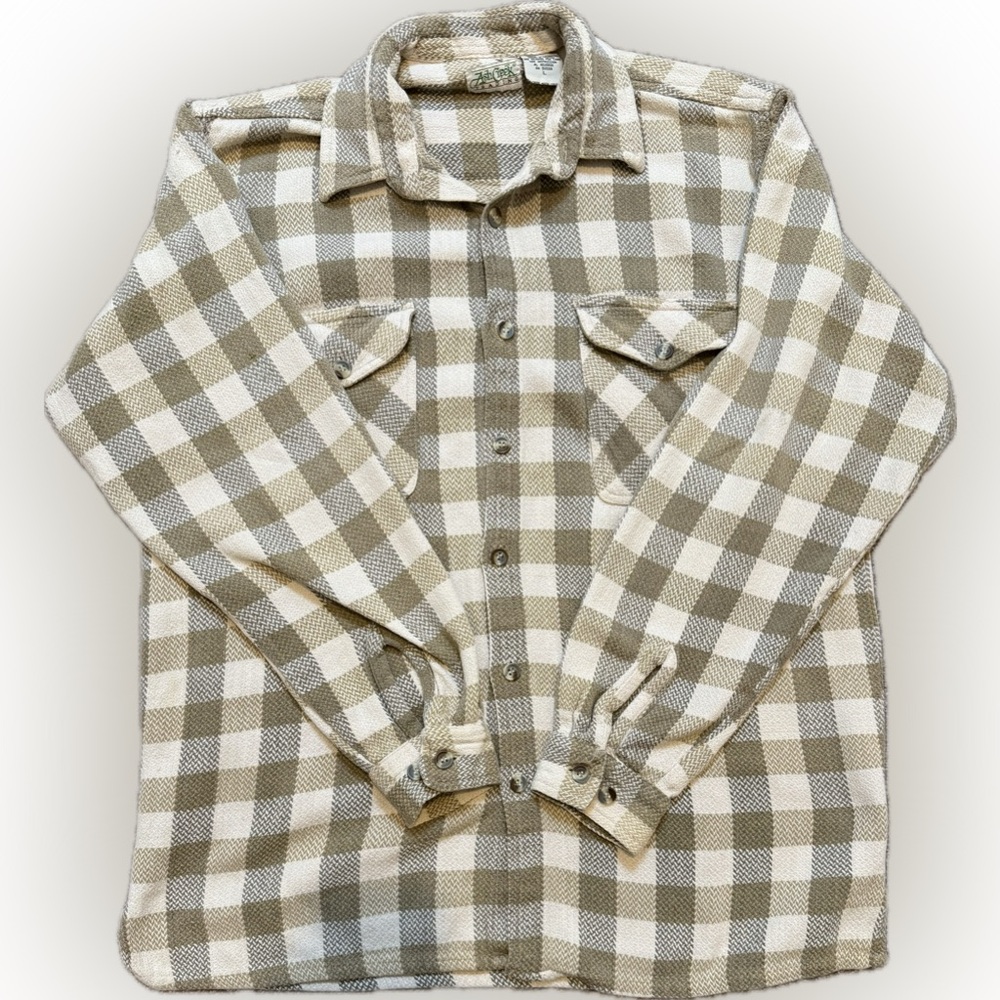 Vintage Mens Ash Creek Flannel in Beige